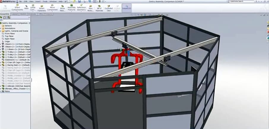 A CAD concept drawing of the Ultimate Office.
