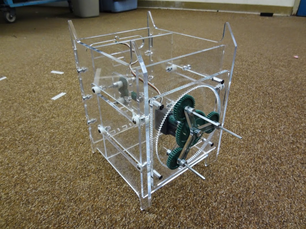 The initial prototype with acrylic and Vex pieces without any electronics.